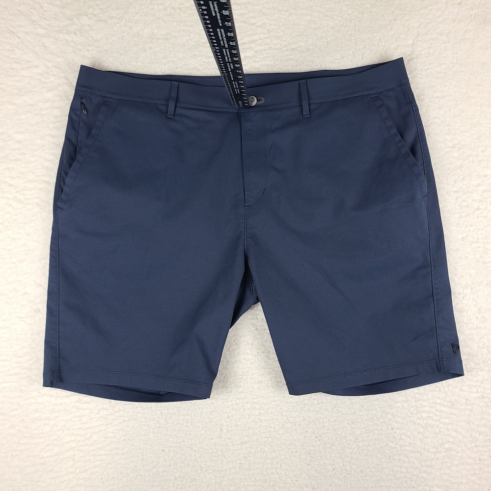 Public Rec Workday Shorts Mens 40 Navy Blue Solid 8" Inseam Casual‎ Performance